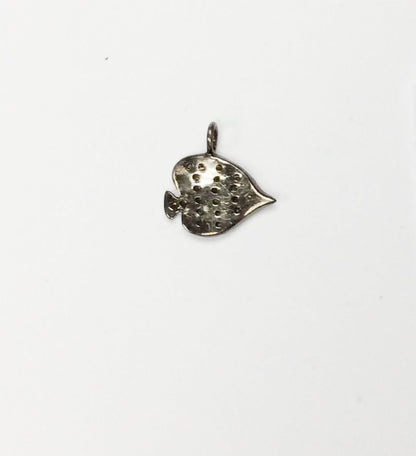 Fish Shape Pave Diamond Charm