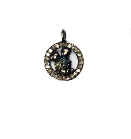 Mickey Mouse Pave Diamond Charm
