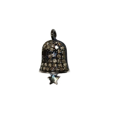 Bells Shape Pave Diamond Charm