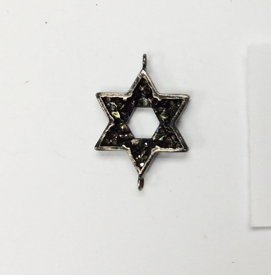 Open Star Pave Diamond Charm