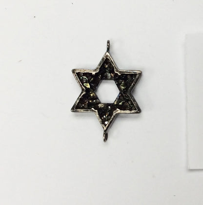 Open Star Pave Diamond Charm