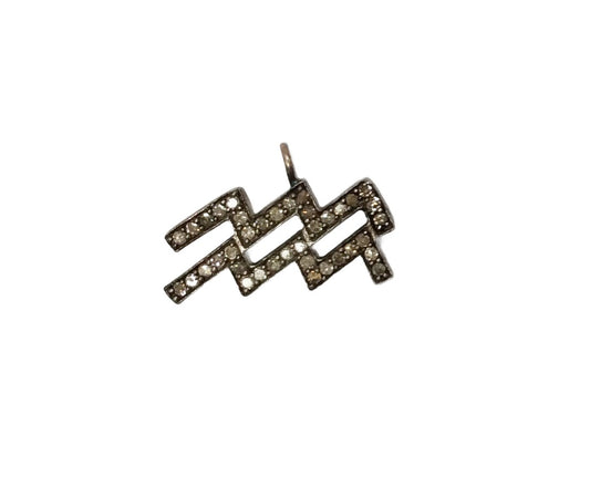 Zodiac Sign Pave Diamond Charm