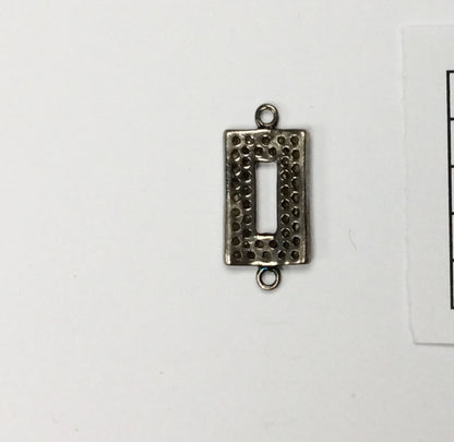 Open Rectangle Pave Diamond Charm