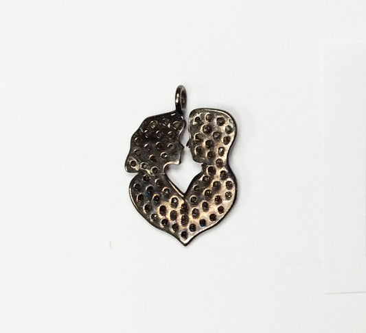 Kissing Couple Diamond Charm
