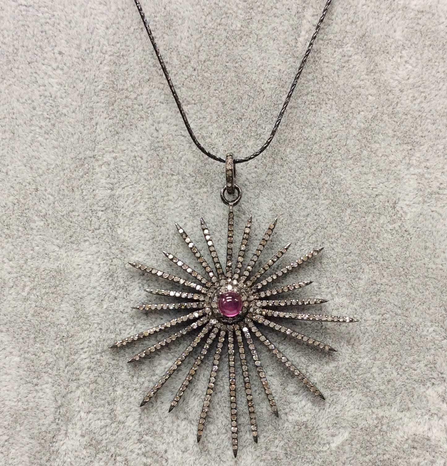 Star Spike Shape Diamond Pendants Charms