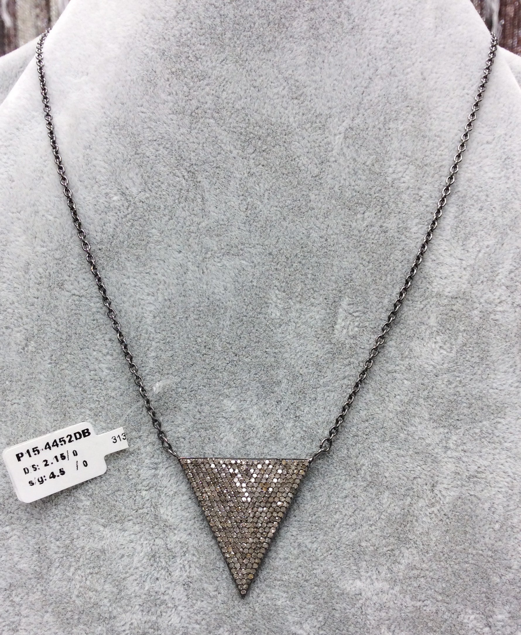 Triangle Diamond Pave Pendant