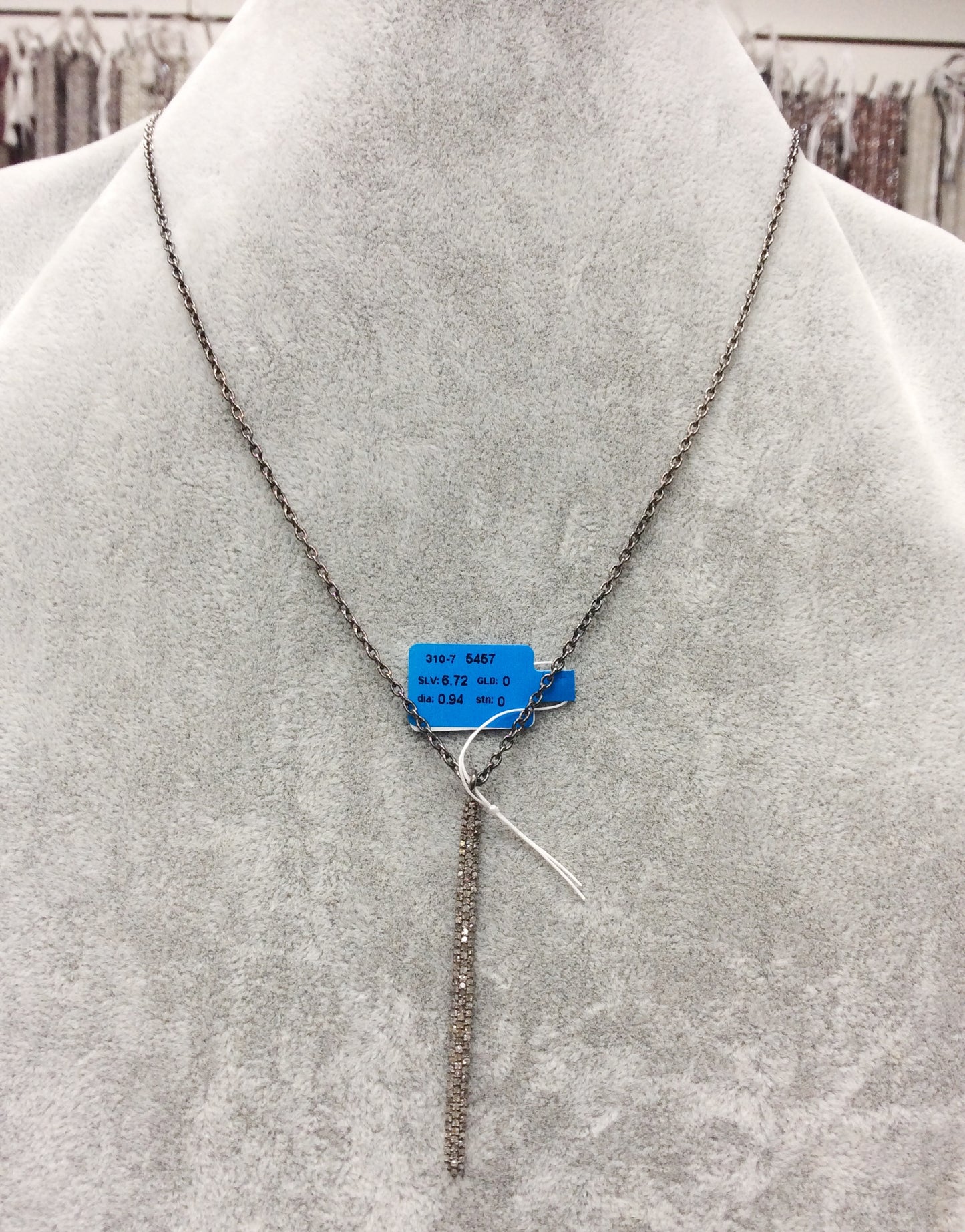 Diamond Pendant .925 Oxidized Sterling Silver Diamond Pendant, Genuine handmade pave diamond Pendant .