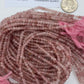 STRAWBERRY QUARTZ BEADS ROUND FACETED 3-4MM