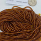HESSONITE BROWN GARNET BEADS ROUND FACETED 3-4MM