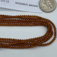 HESSONITE BROWN GARNET BEADS ROUND FACETED 3-4MM