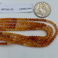 CARNELIAN BEADS ROUND FACETED 3-4MM