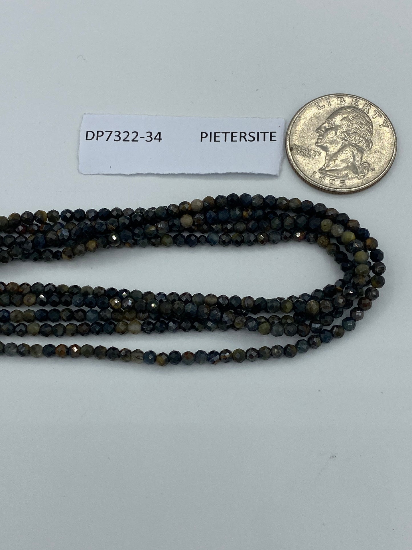 PIETERSITE  BEADS ROUND FACETED 3-4MM
