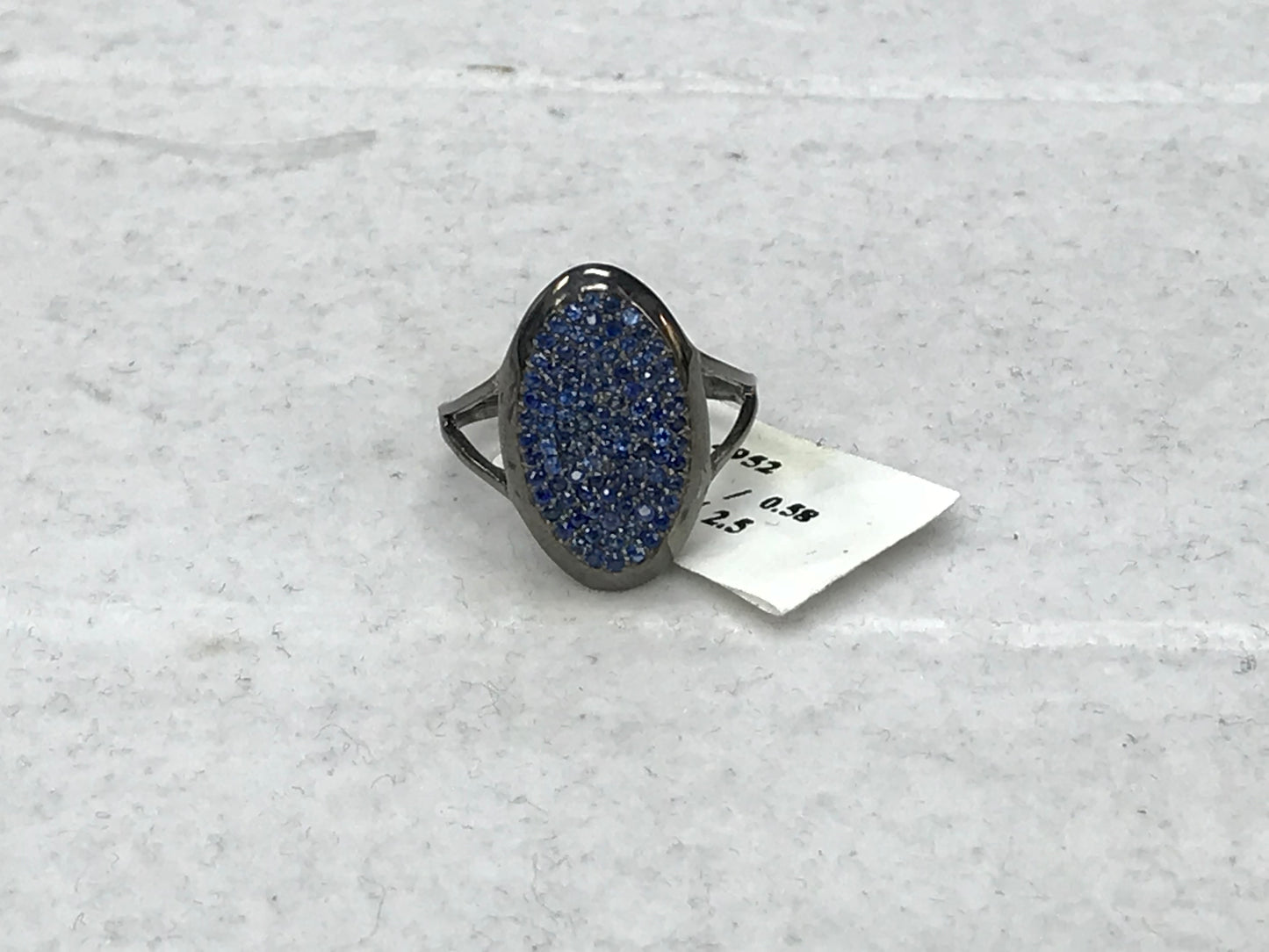 Oval Shape Silver Pave Diamond Ring .925 Oxidized Sterling Silver Diamond Ring, Genuine handmade pave diamond Ring