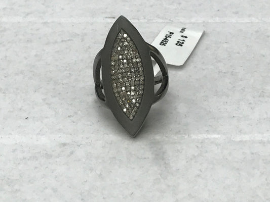 Pave Oval Diamond Ring