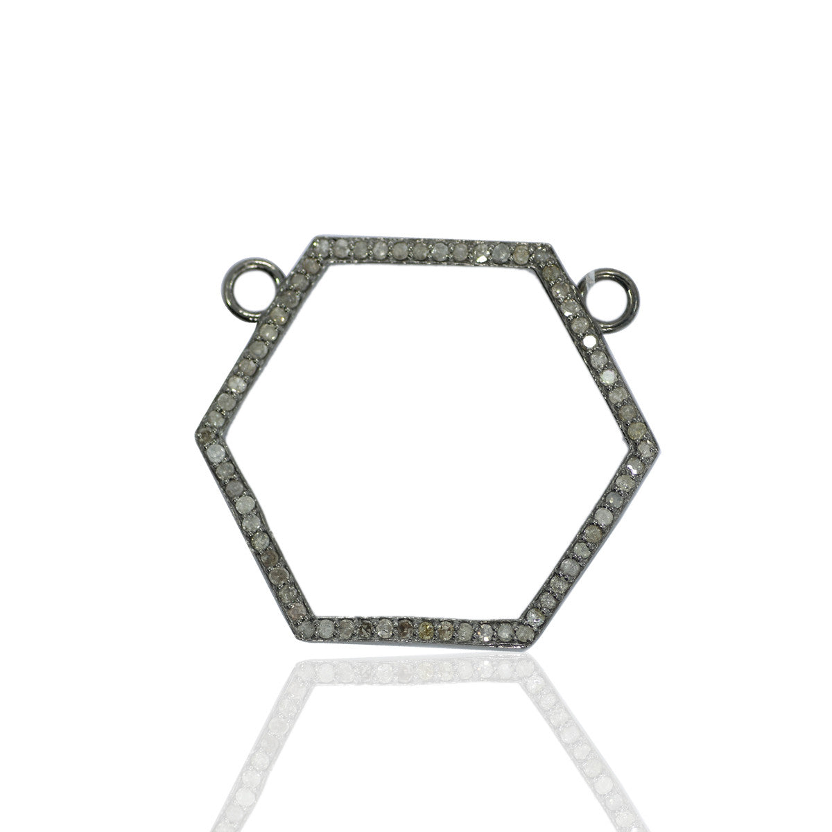 Hexagon Shape Diamond Pendants & Charms