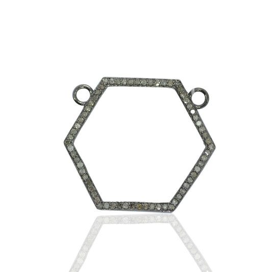 Hexagon Shape Diamond Pendants & Charms