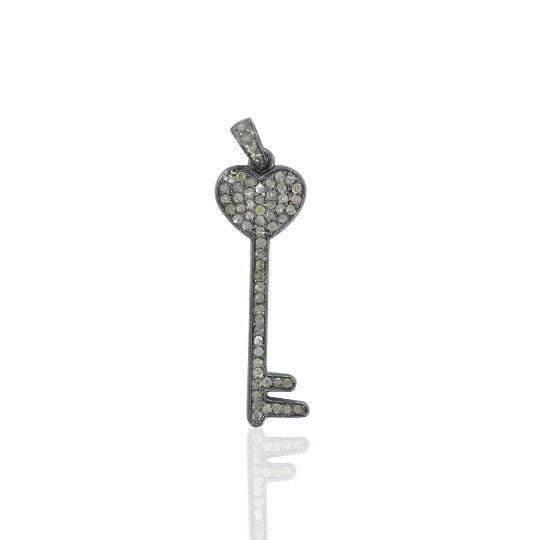 Pave Diamond Detail on, Gorgeous Piece Sizzling Key Shape Awesome Pendant.