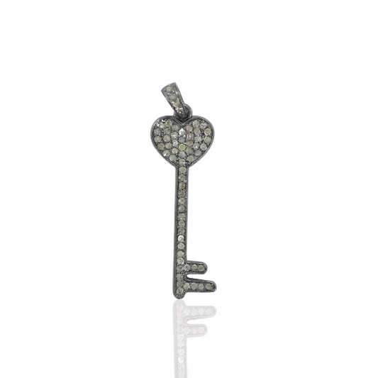 Pave Diamond Detail on, Gorgeous Piece Sizzling Key Shape Awesome Pendant.
