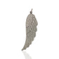 Wings Diamond Pendant .925 Oxidized Sterling Silver Diamond Pendant, Genuine handmade pave diamond Pendant Size Approx 3.20"(80 x 29 MM)