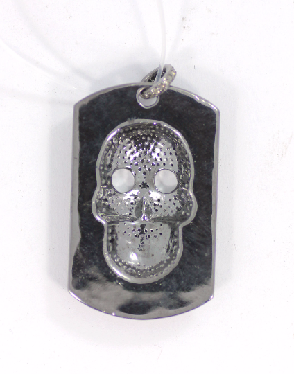 Pave Diamond Charm .925 Oxidized Sterling Silver Diamond Charms, Genuine handmade pave diamond Charm Size 40 x 25 MM