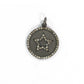Round Disk On Star Shape Diamond Pendant
