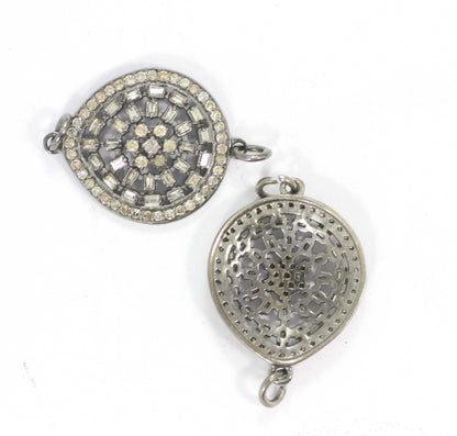 Pear Shape Diamond Pendant And Connector