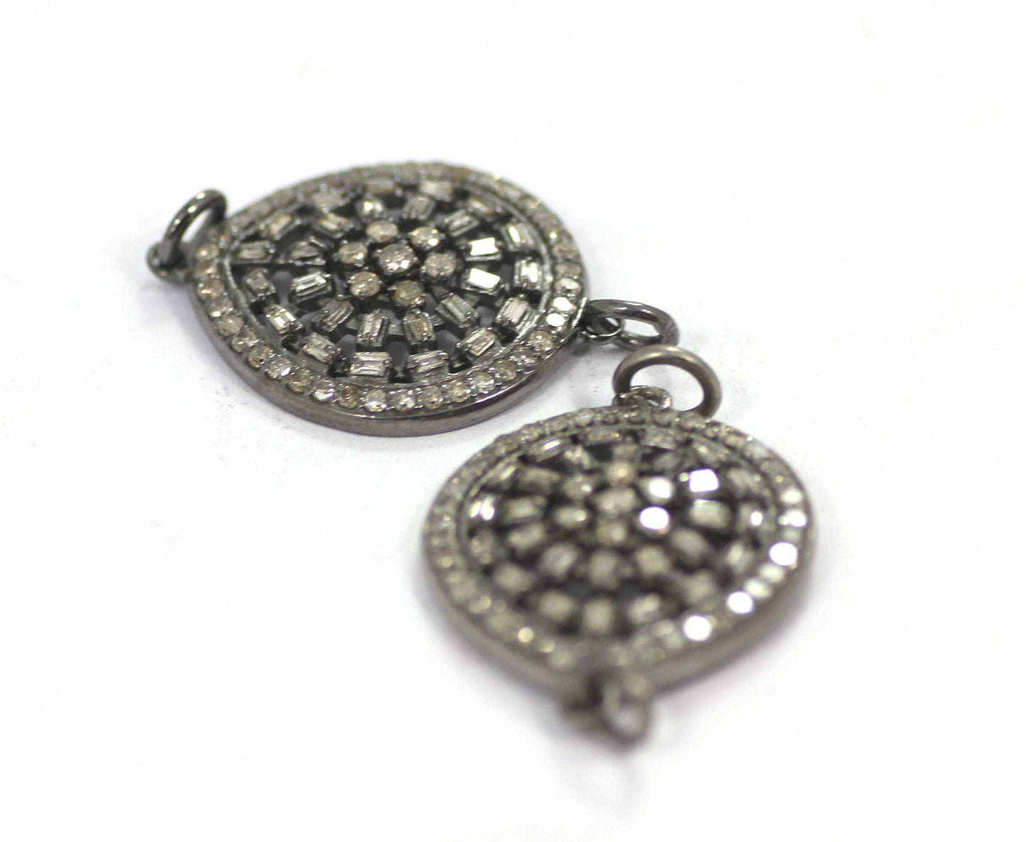 Pear Shape Diamond Pendant And Connector