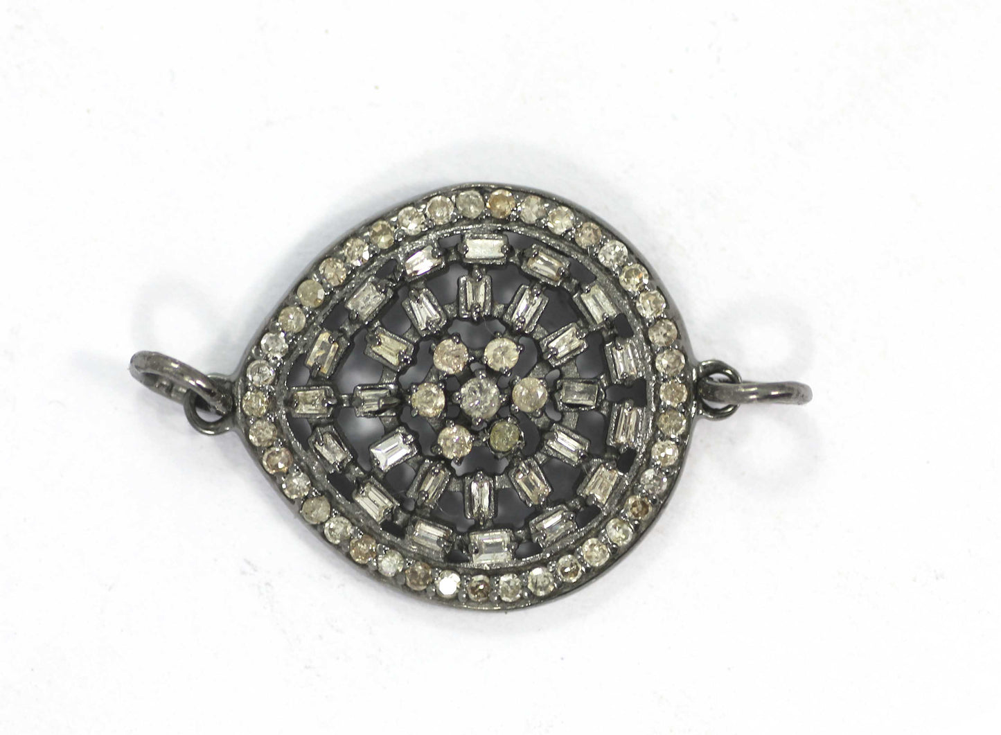 Pear Shape Diamond Pendant And Connector