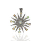 Sunburst Diamond and Opal Pendants, 40mm Glorious Look, 1.21 cts Fine Diamonds and Ethopian Opals