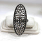 Oval Shape Silver Pave Diamond Ring .925 Oxidized Sterling Silver Diamond Ring, Genuine handmade pave diamond Ring