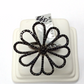 Flower Black Spinal Ring .925 Oxidized Sterling Silver Black Spinal Ring, Genuine handmade pave Black Spinal Ring Size Approx(36x34 mm)