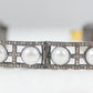Diamond Silver Bracelet .925 Oxidized Sterling Silver Diamond Bracelet, Genuine handmade pave diamond Bracelet. Size 58 mm