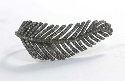 Silver Pave Diamond Ring .925 Oxidized Sterling Silver Diamond Ring, Genuine handmade pave diamond Ring.