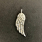 Wings Diamond Pendant .925 Oxidized Sterling Silver Diamond Pendant, Genuine handmade pave diamond Pendant Size Approx 1.12"(10 x 28 MM)