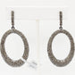 Diamond Silver Earring .925 Oxidized Sterling Silver Diamond Earring, Genuine handmade pave diamond Earring Size 2.40"(32 x 60 MM )
