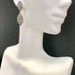 Marquise Diamond Silver Earring .925 Oxidized Sterling Silver Diamond Earring, Genuine handmade pave diamond Earring Size 1.40"(9 x 35 MM )