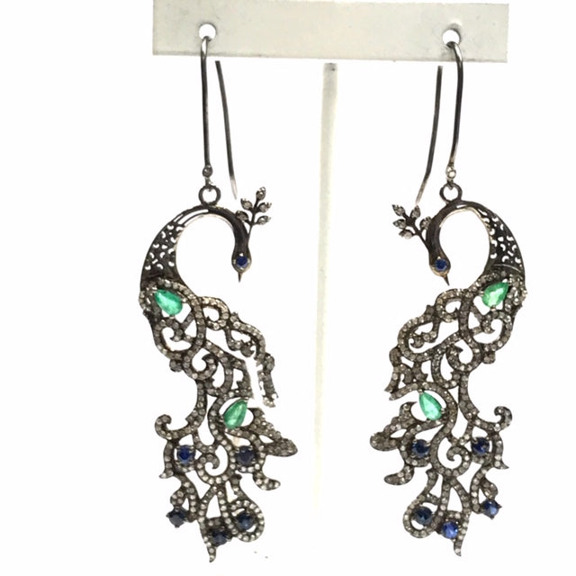 Peacock Diamond Earrings
