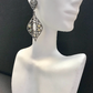 Opal Diamond Earring .925 Oxidized Sterling Silver Diamond Earring, Genuine handmade pave diamond Earring Size 2.48"(23 x 62 MM )