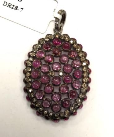 OVAL PINK TOURMALINE PENDANT