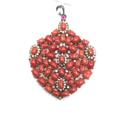 Diamond Coral Pendants
