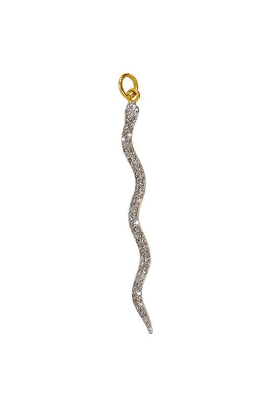 Snake Shape 14k Solid Gold Diamond Pendants. Genuine handmade pave diamond Pendant.1 4k Solid Gold Diamond Pendants.