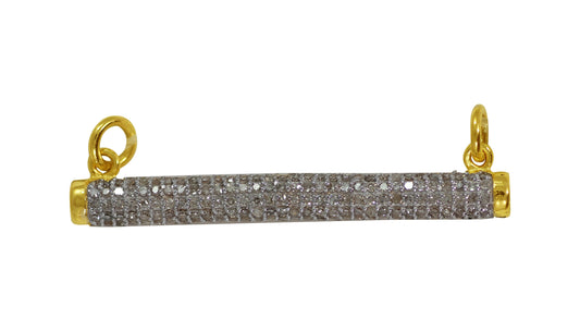 Art Deco Shape 14k Solid Gold Diamond Pendants. Genuine handmade pave diamond Pendant. 14k Solid Gold Diamond Pendants.