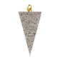 Triangle Shape 14k Solid Gold Diamond Pendants. Genuine handmade pave diamond Pendant.1 4k Solid Gold Diamond Pendants.