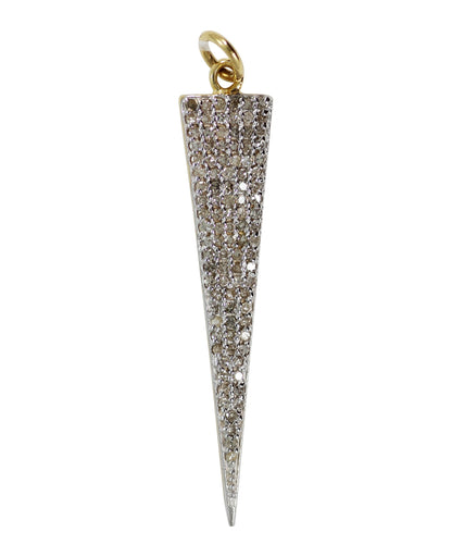 Triangle Shape 14k Solid Gold Diamond Pendants. Genuine handmade pave diamond Pendant.1 4k Solid Gold Diamond Pendants.
