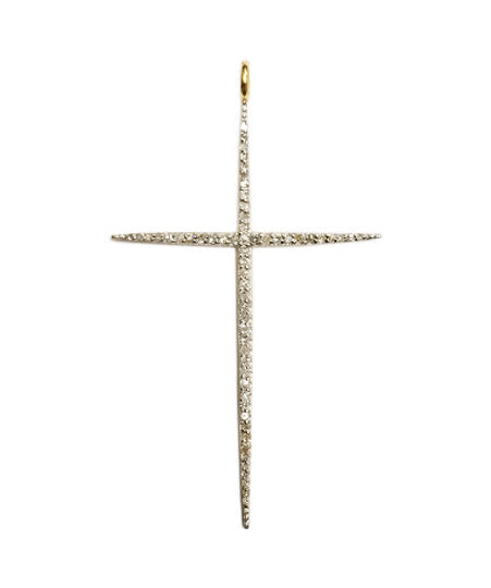 Cross Shape 14k Solid Gold Diamond Pendants. Genuine handmade pave diamond Pendant.1 4k Solid Gold Diamond Pendants.