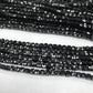 Black Spinel beads faceted square, faceted cube