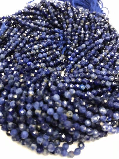 Sodalite Beads Coin faceted