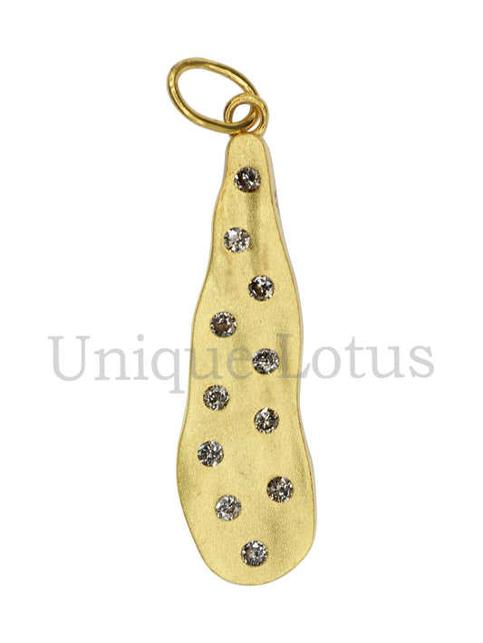 14k Solid Gold Diamond Pendants