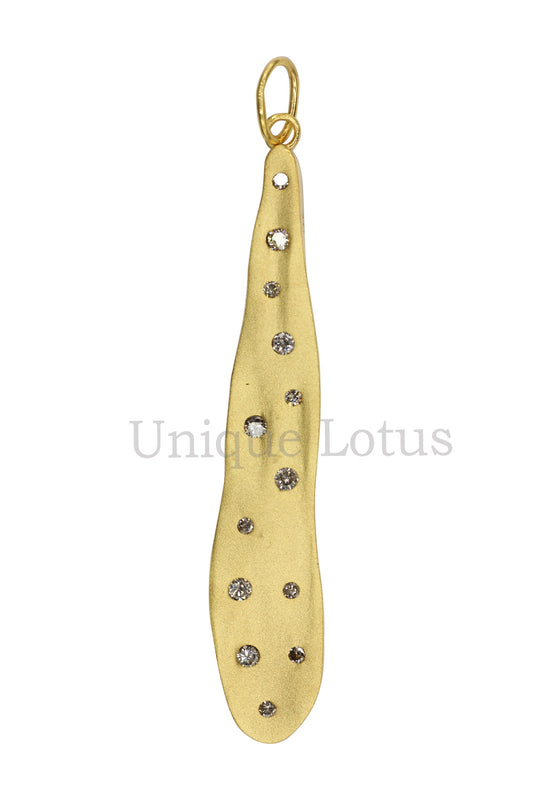 14k Solid Gold Diamond Pendants. Genuine handmade pave diamond Pendant.14k Solid Gold Diamond Pendants.