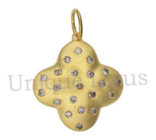 14k Solid Gold Diamond Pendants